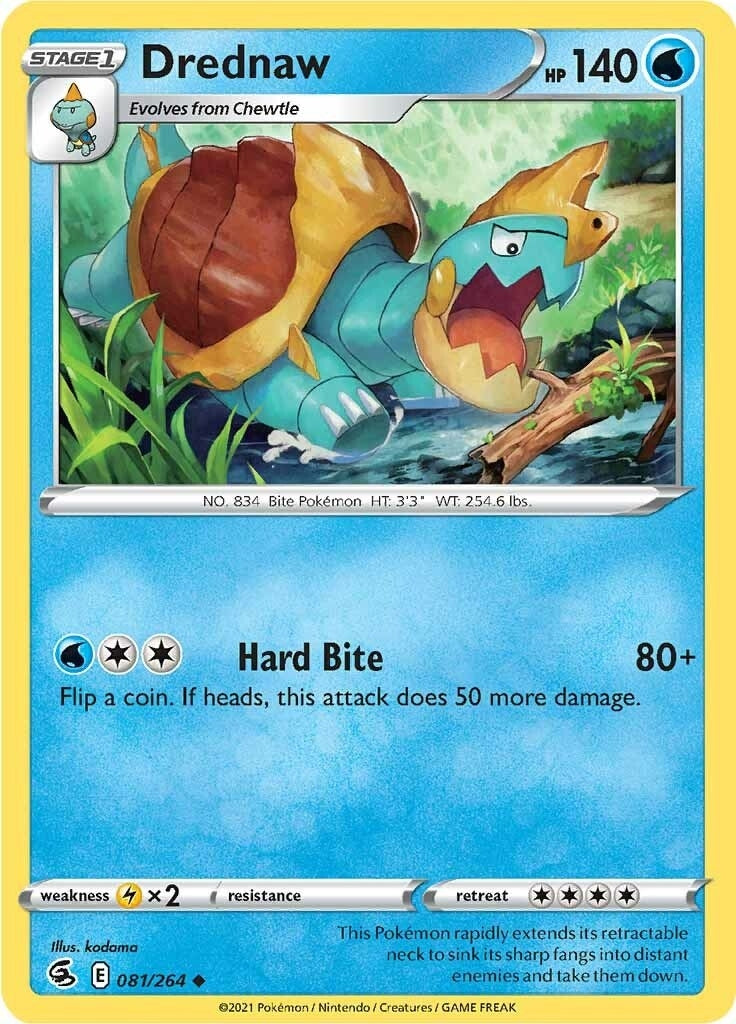 Image for Drednaw (081/264) (SWSH08: Fusion Strike) (SWSH08) - Pokemon