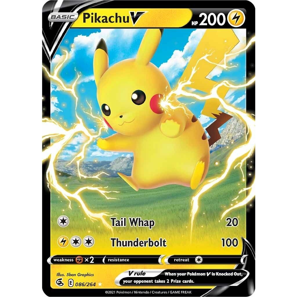 Pikachu V (086/264) (SWSH08: Fusion Strike) - PokeBox USA