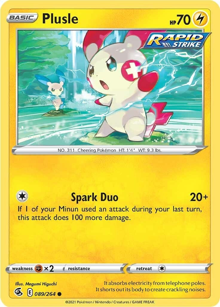 Image for Plusle (089/264) (SWSH08: Fusion Strike) (SWSH08) - Pokemon