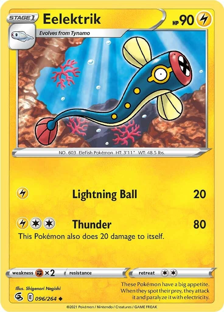 Image for Eelektrik (096/264) (SWSH08: Fusion Strike) (SWSH08) - Pokemon