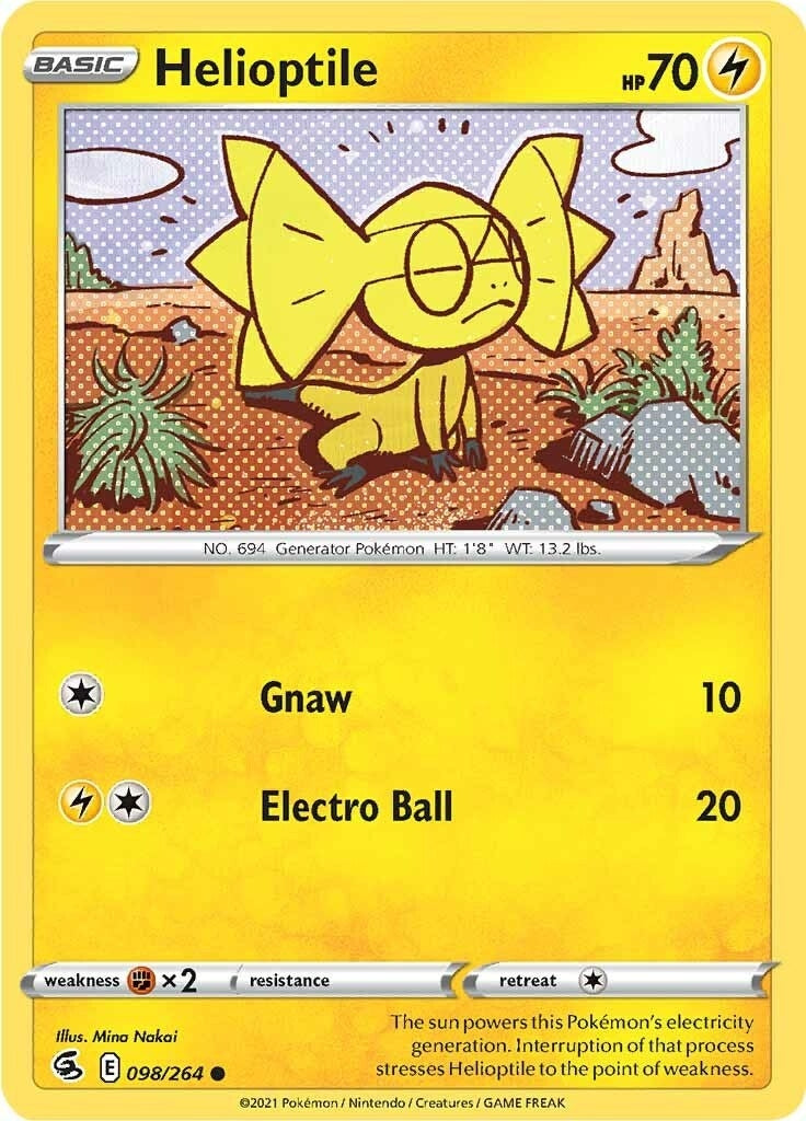 Image for Helioptile (098/264) (SWSH08: Fusion Strike) (SWSH08) - Pokemon