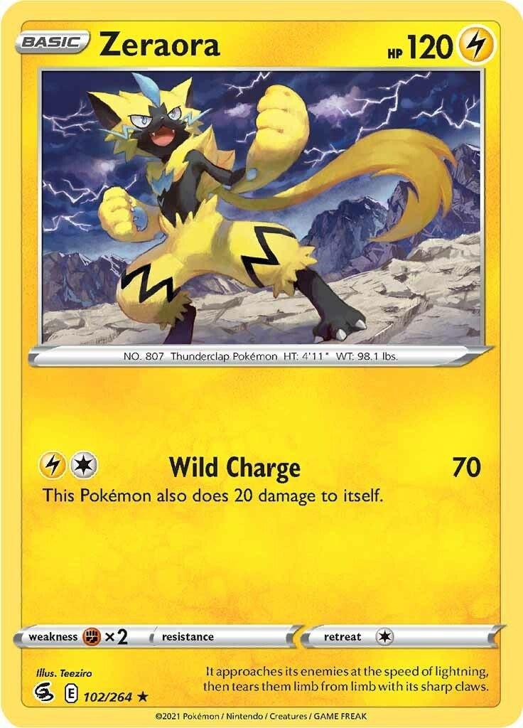 Image for Zeraora (102/264) (SWSH08: Fusion Strike) (SWSH08) - Pokemon
