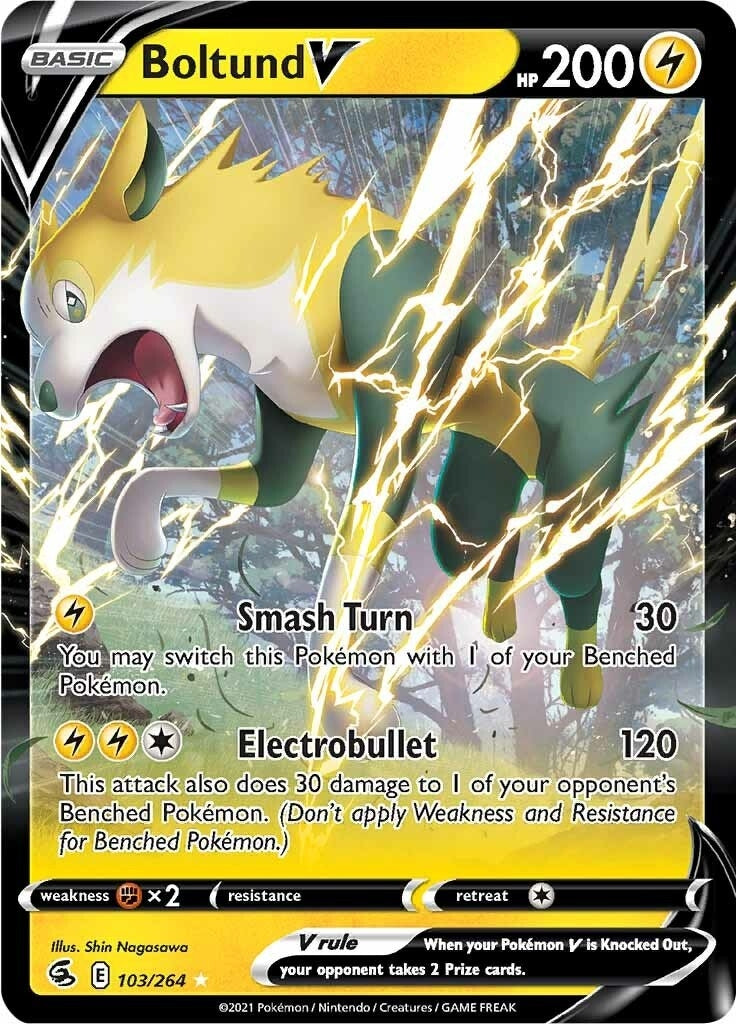 Image for Boltund V (103/264) (SWSH08: Fusion Strike) (SWSH08) - Pokemon