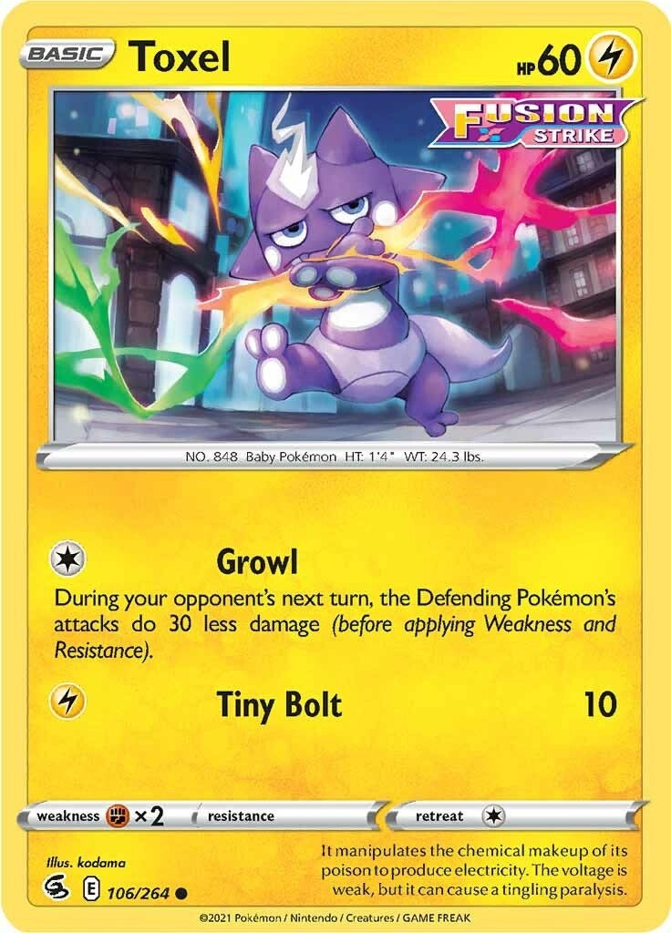 Image for Toxel (106) (106/264) (SWSH08: Fusion Strike) (SWSH08) - Pokemon