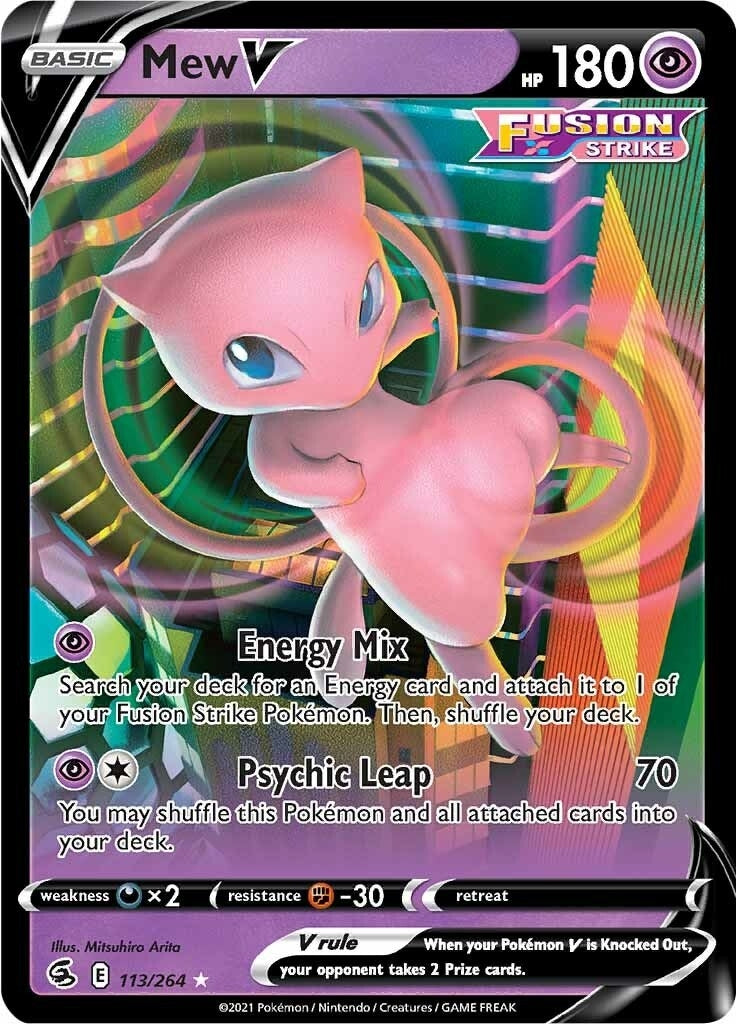 Image for Mew V (113/264) (SWSH08: Fusion Strike) (SWSH08) - Pokemon