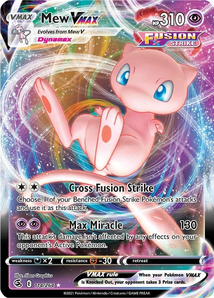 Mew VMAX (114/264) (SWSH08: Fusion Strike) - PokeBox USA