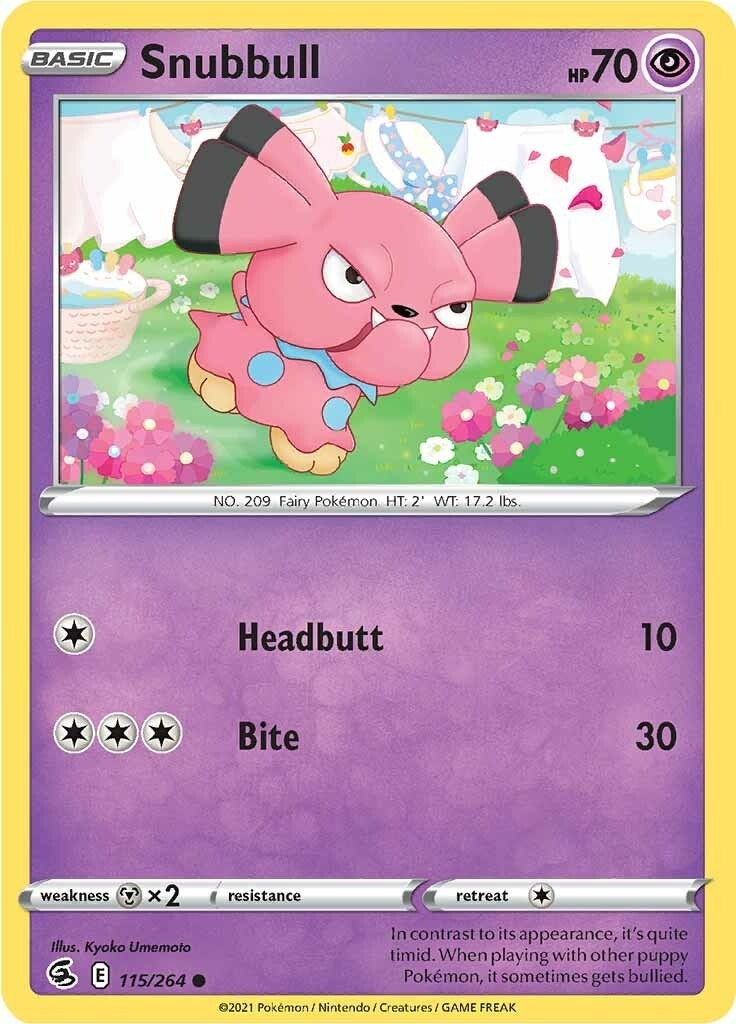 Image for Snubbull (115/264) (SWSH08: Fusion Strike) (SWSH08) - Pokemon