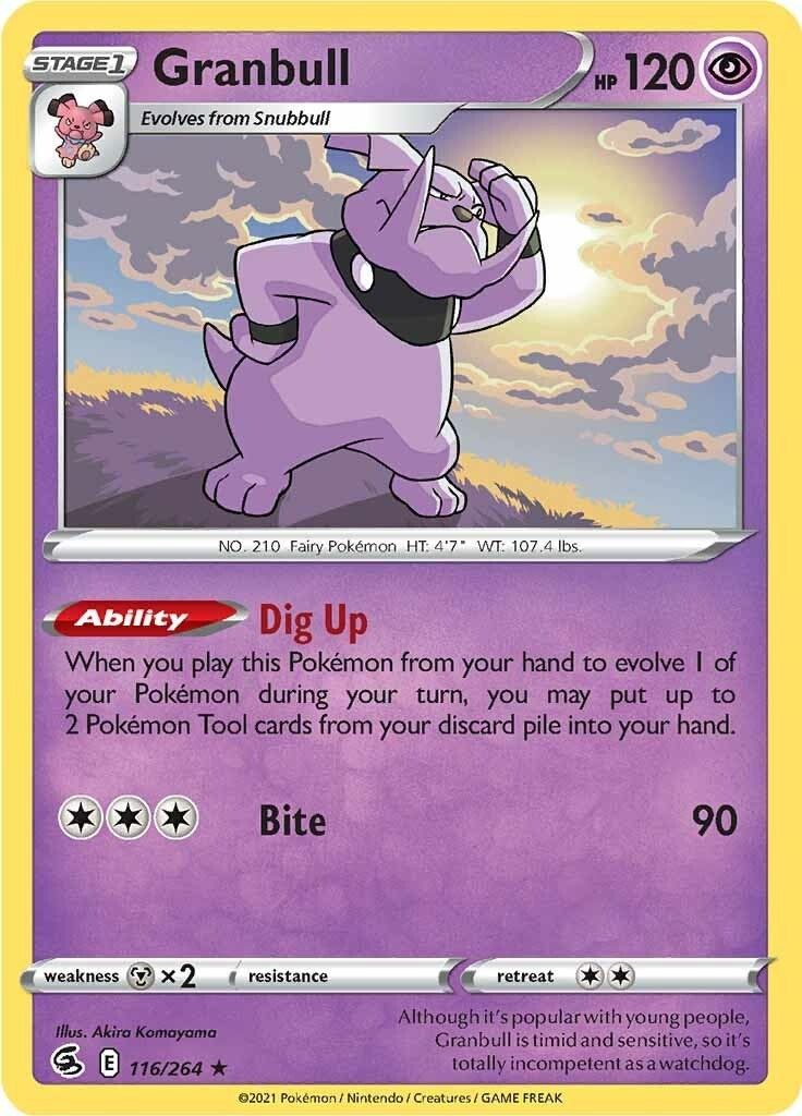 Image for Granbull (116/264) (SWSH08: Fusion Strike) (SWSH08) - Pokemon