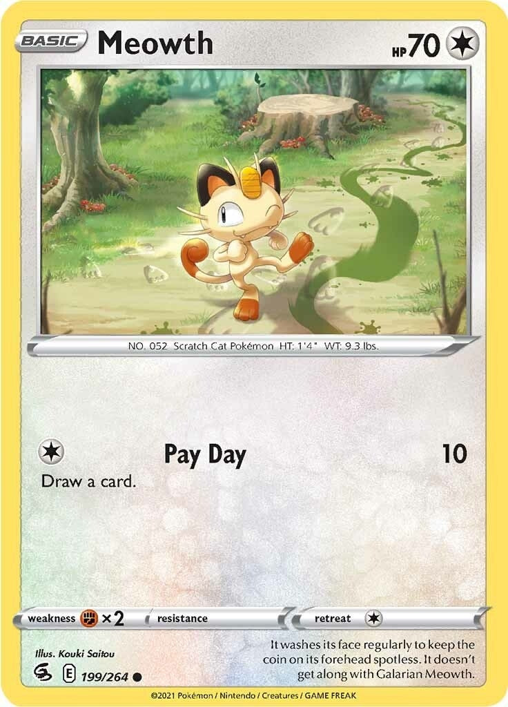 Image for Meowth (199/264) (SWSH08: Fusion Strike) (SWSH08) - Pokemon