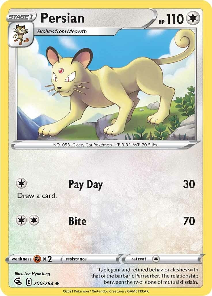 Image for Persian (200/264) (SWSH08: Fusion Strike) (SWSH08) - Pokemon