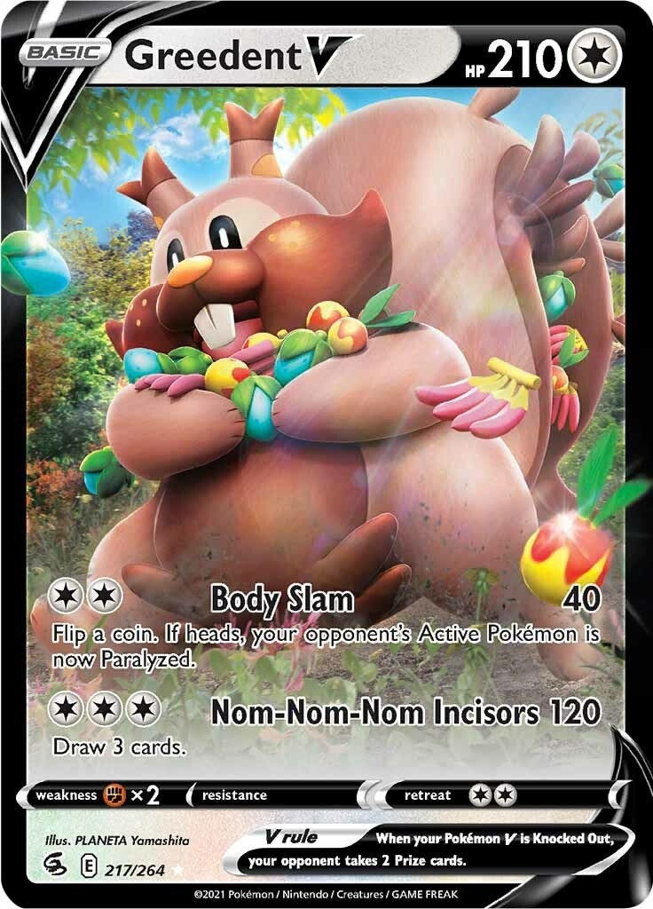 Image for Greedent V (217/264) (SWSH08: Fusion Strike) (SWSH08) - Pokemon