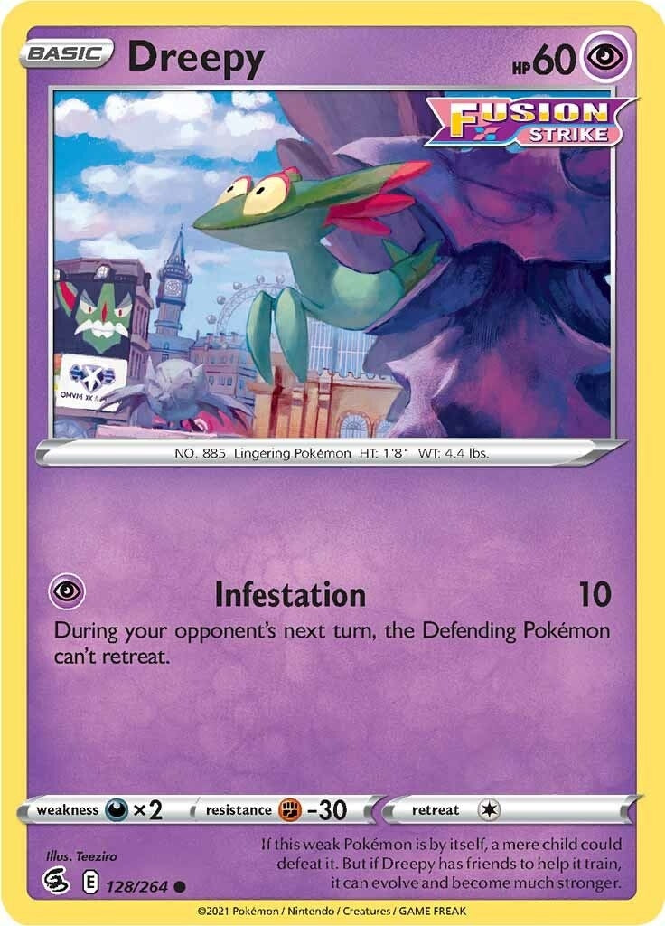Image for Dreepy (128/264) (SWSH08: Fusion Strike) (SWSH08) - Pokemon