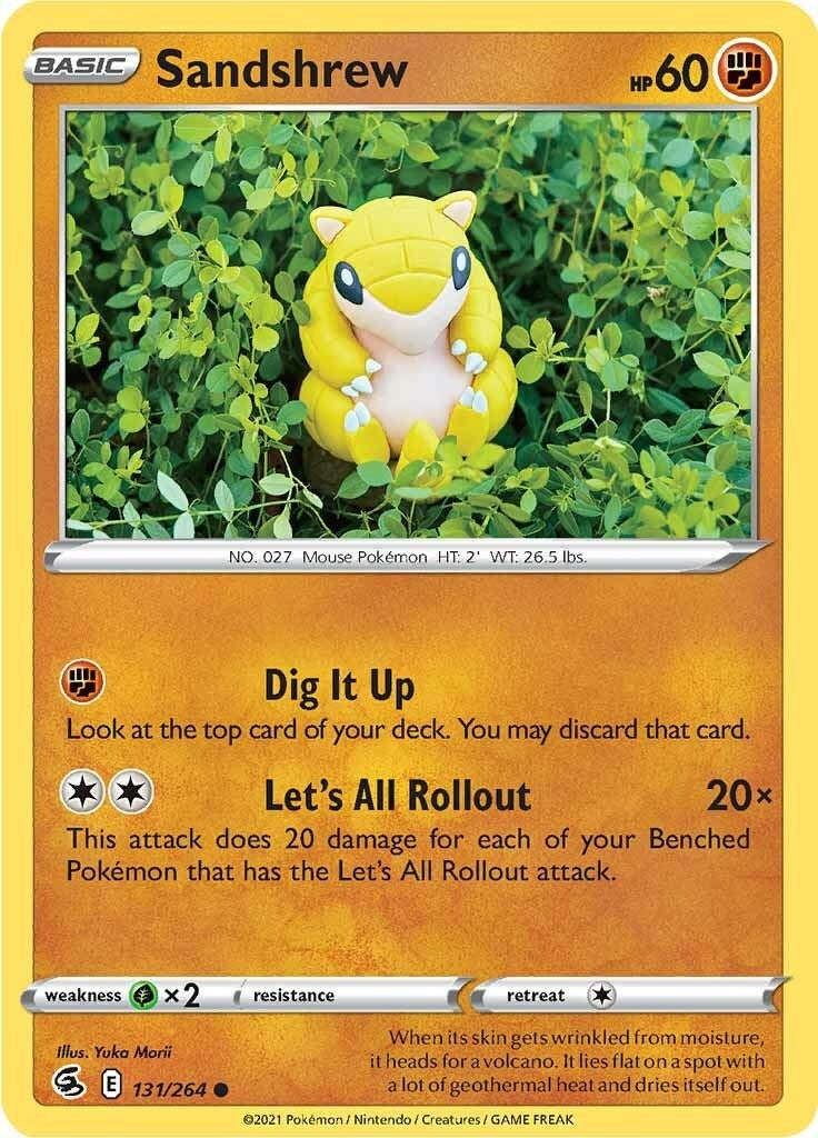 Image for Sandshrew (131/264) (SWSH08: Fusion Strike) (SWSH08) - Pokemon