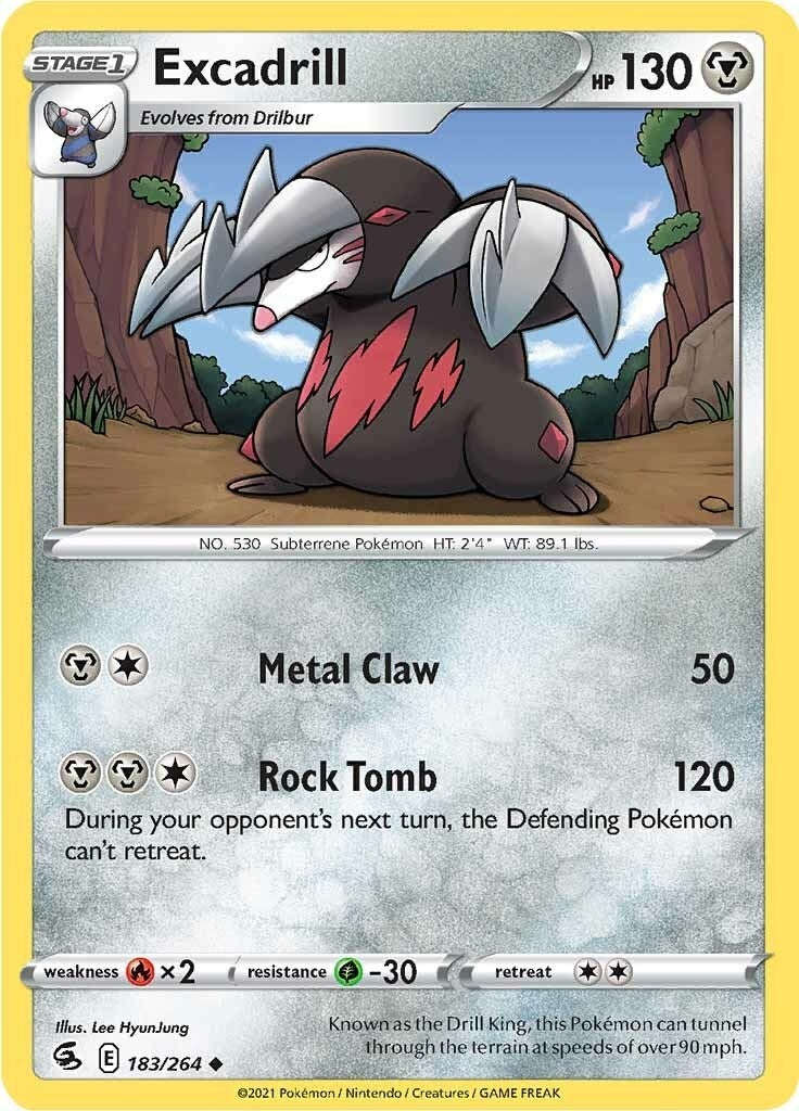 Image for Excadrill (183/264) (SWSH08: Fusion Strike) (SWSH08) - Pokemon