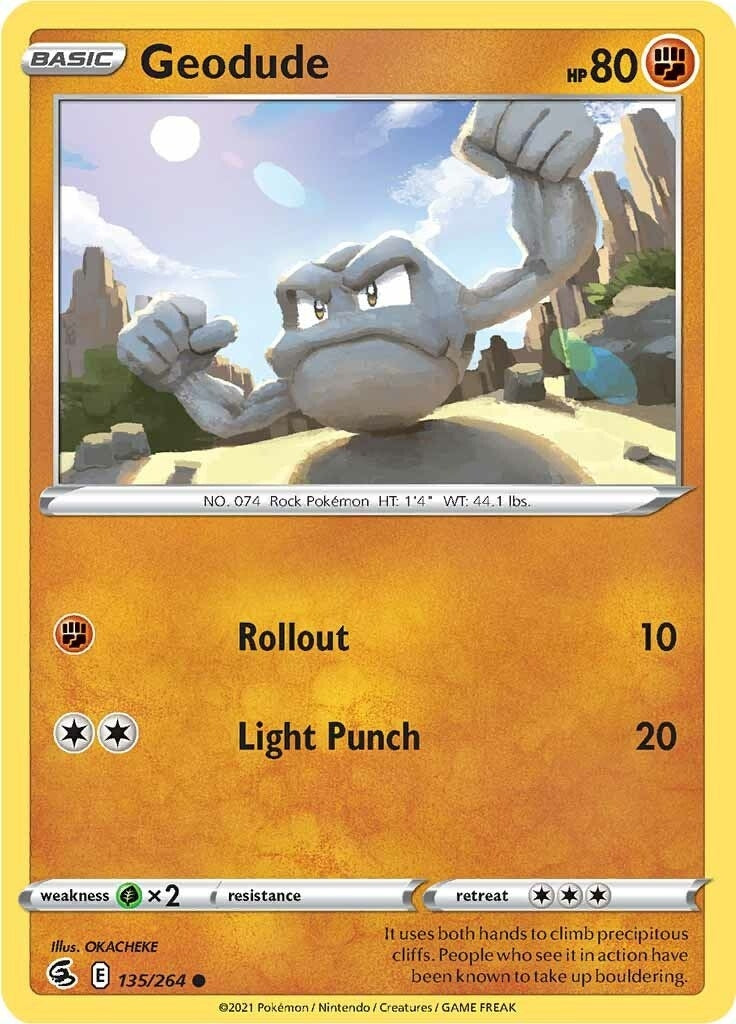Image for Geodude (135/264) (SWSH08: Fusion Strike) (SWSH08) - Pokemon