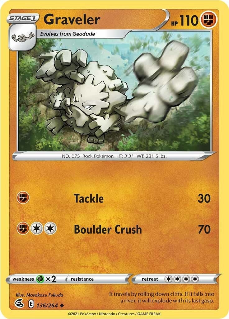 Image for Graveler (136/264) (SWSH08: Fusion Strike) (SWSH08) - Pokemon