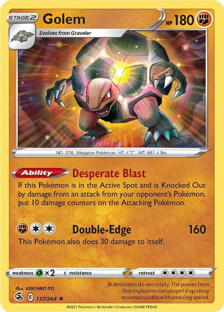 Image for Golem (137/264) (SWSH08: Fusion Strike) (SWSH08) - Pokemon