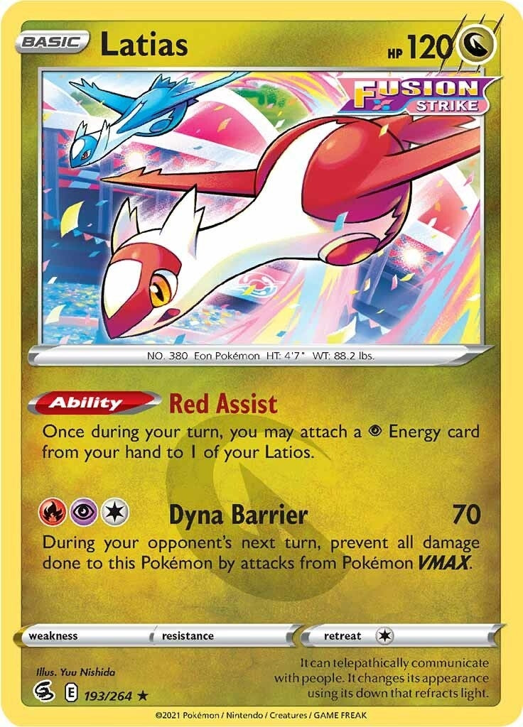 Image for Latias (193/264) (SWSH08: Fusion Strike) (SWSH08) - Pokemon