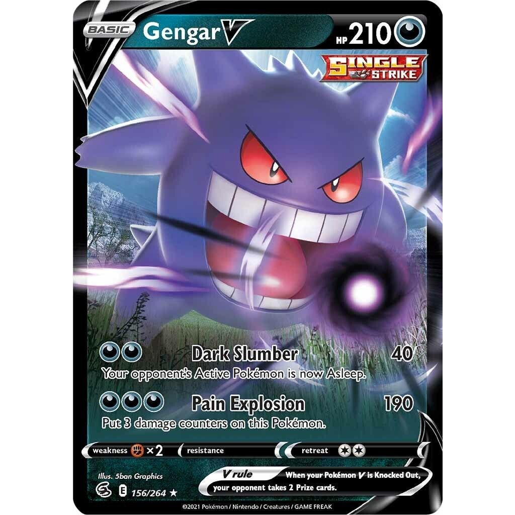 Gengar V (156/264) (SWSH08: Fusion Strike) - PokeBox USA