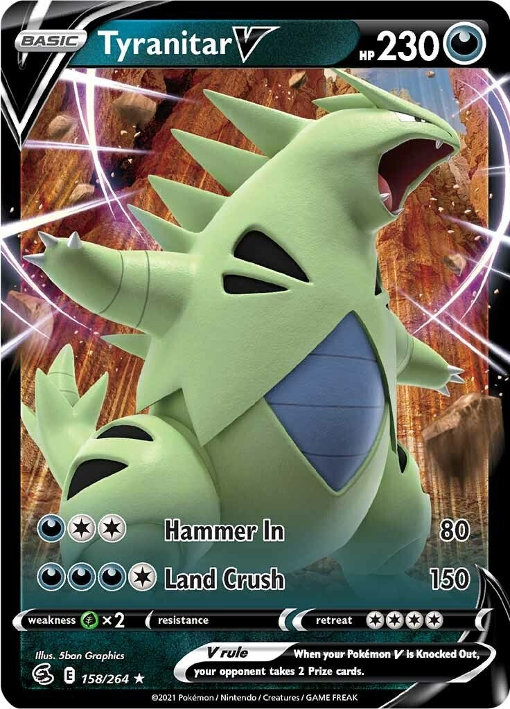 Image for Tyranitar V (158/264) (SWSH08: Fusion Strike) (SWSH08) - Pokemon