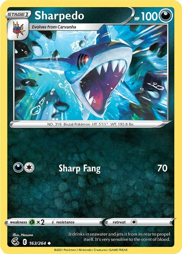 Image for Sharpedo (163/264) (SWSH08: Fusion Strike) (SWSH08) - Pokemon
