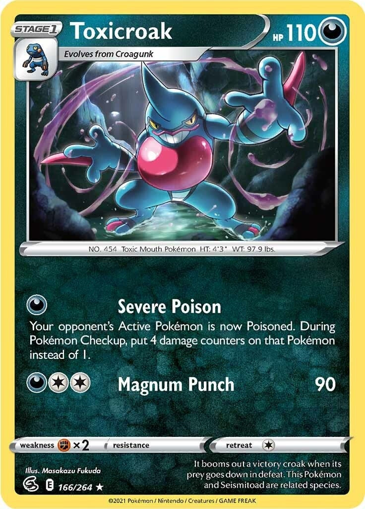 Image for Toxicroak (166/264) (SWSH08: Fusion Strike) (SWSH08) - Pokemon