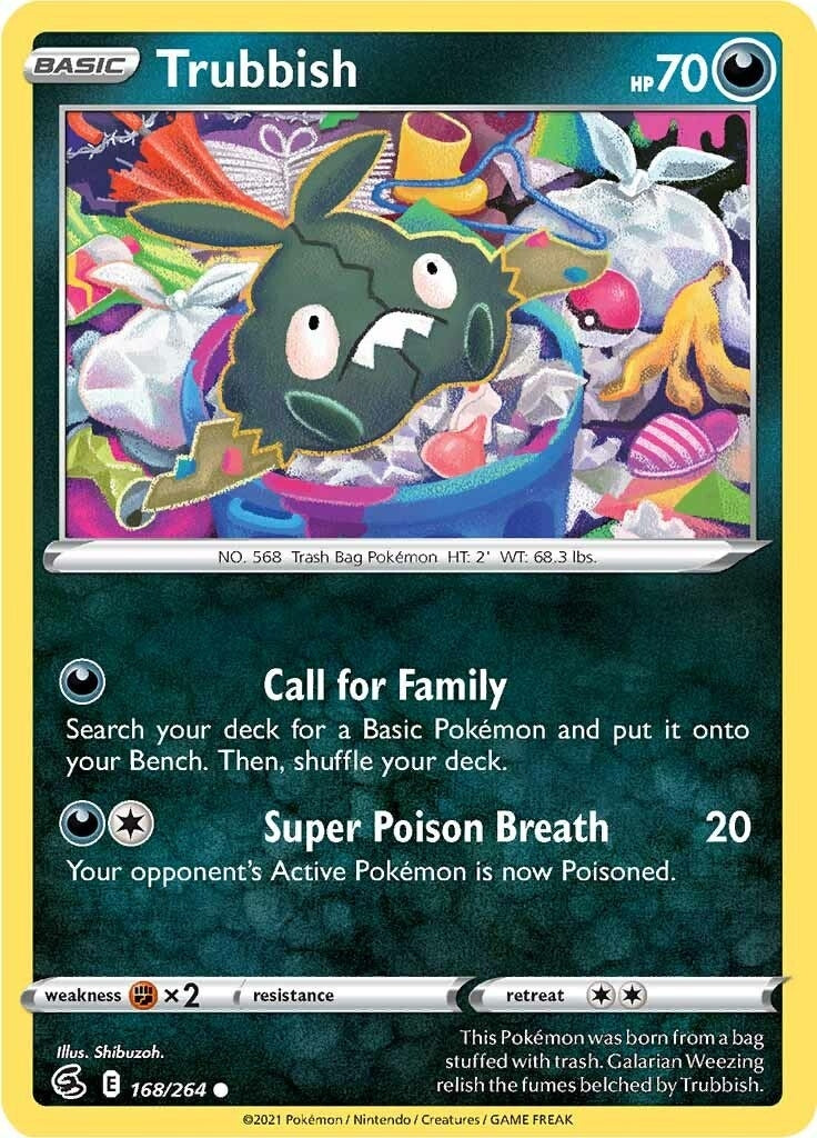 Image for Trubbish (168/264) (SWSH08: Fusion Strike) (SWSH08) - Pokemon