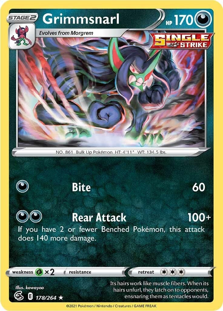 Image for Grimmsnarl (178/264) (SWSH08: Fusion Strike) (SWSH08) - Pokemon