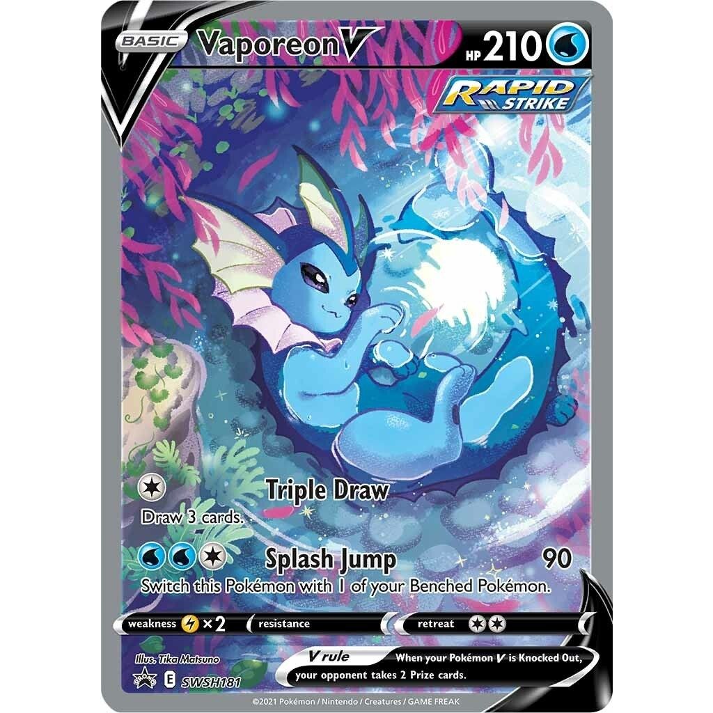Vaporeon V - SWSH181 (SWSH181) (SWSH: Sword & Shield Promo Cards) - PokeBox USA