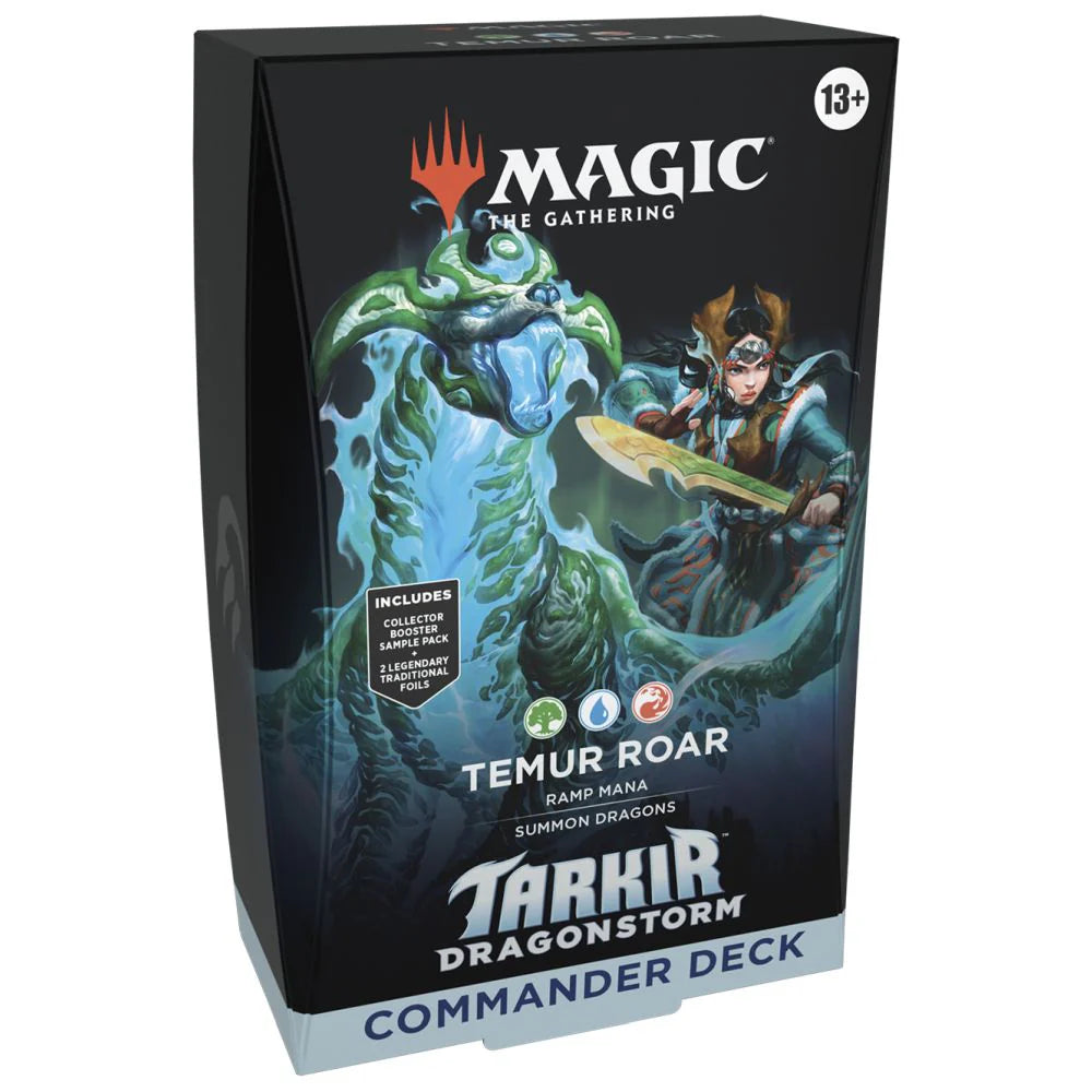 Magic The Gathering | Tarkir: Dragonstorm - Temur Roar (Green/Blue/Red) Commander Deck