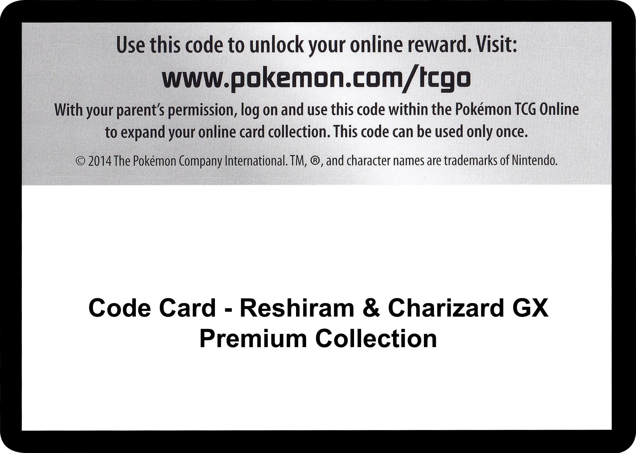 Image for Code Card - Reshiram & Charizard GX Premium Collection (Miscellaneous Cards & Products) - Pokemon