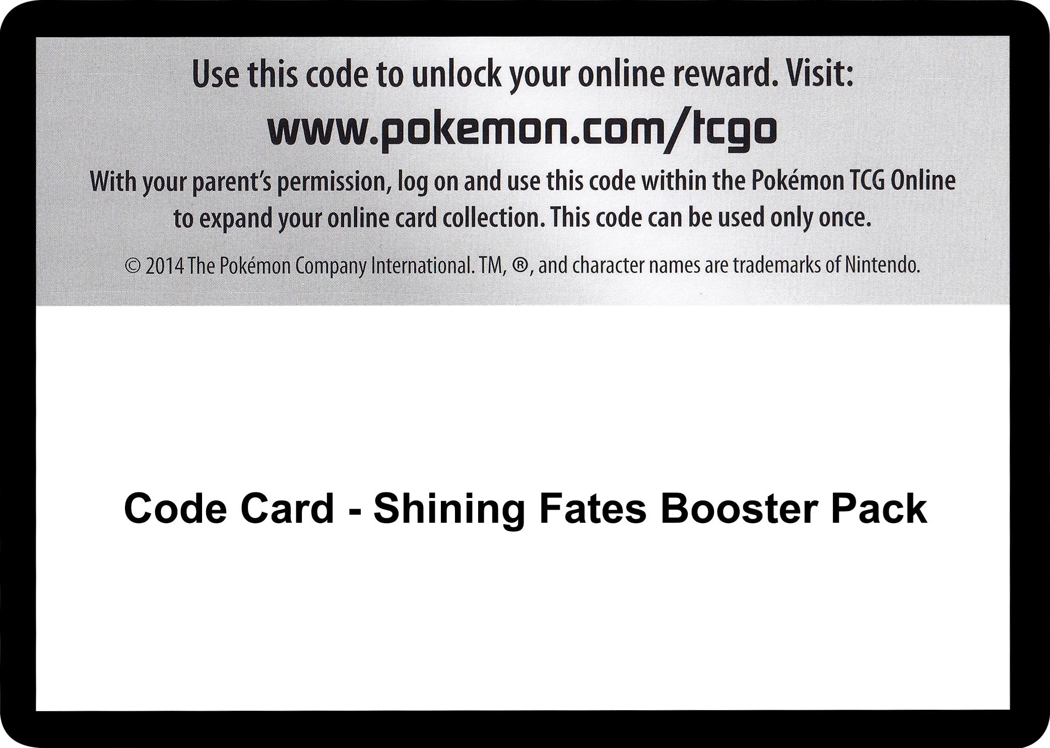 Image for Code Card - Shining Fates Booster Pack (Shining Fates) (SHF) - Pokemon
