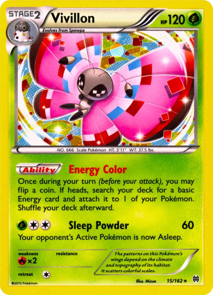 Image for Vivillon - 15/162 (Cosmos Holo) (015/162) (Miscellaneous Cards & Products) - Pokemon