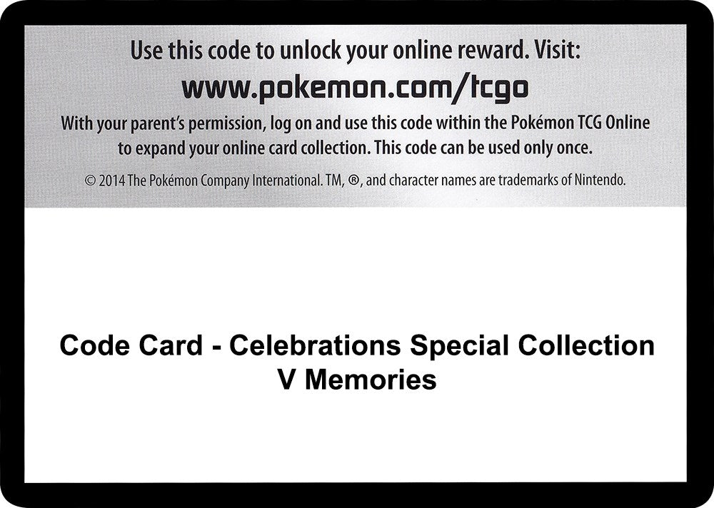 Image for Code Card - Celebrations Special Collection - V Memories (Celebrations) (CLB) - Pokemon