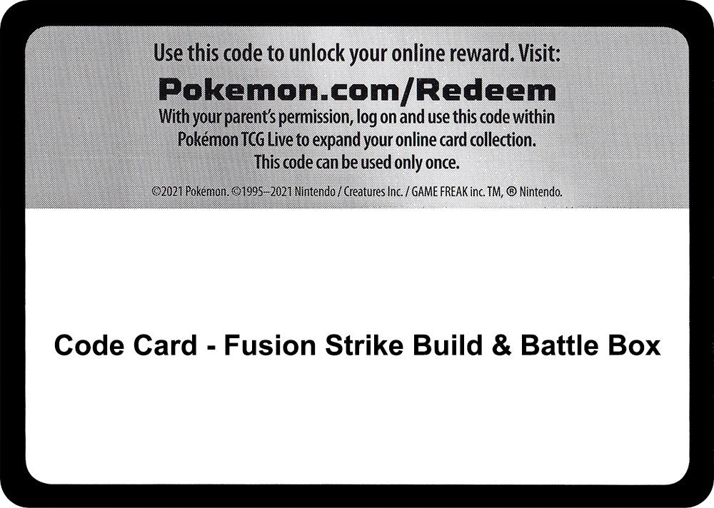 Image for Code Card - Fusion Strike Build & Battle Box (SWSH08: Fusion Strike) (SWSH08) - Pokemon