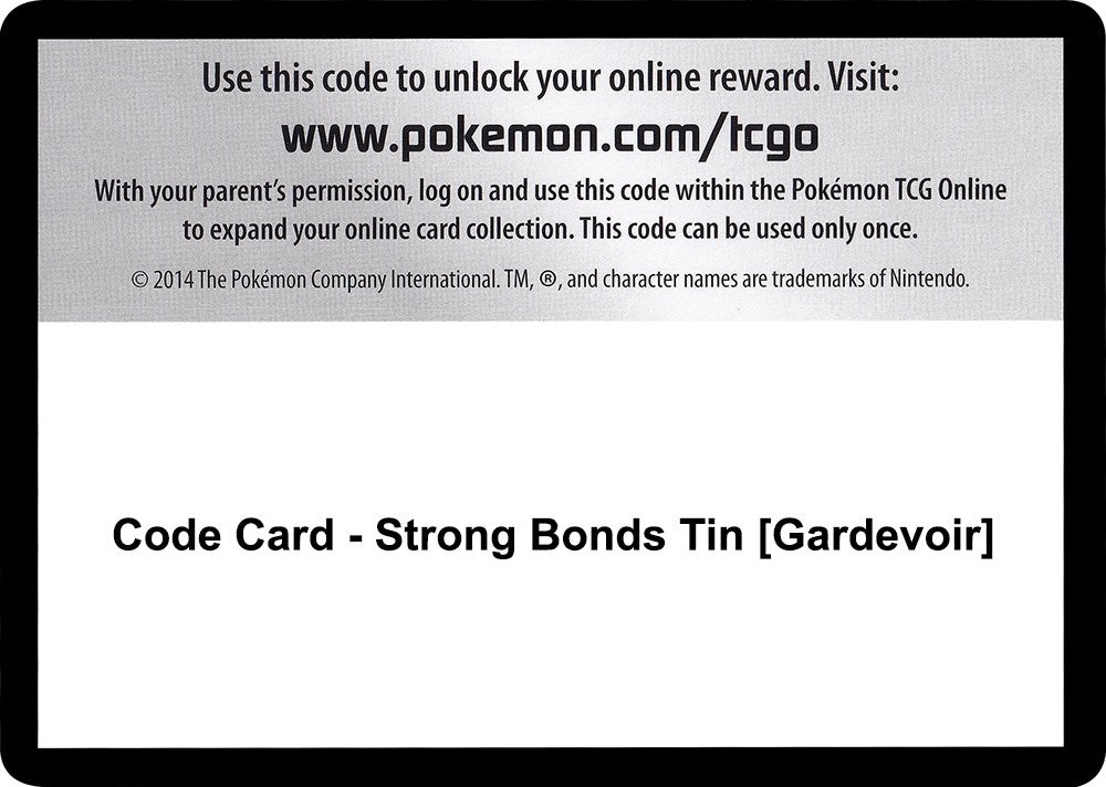 Image for Code Card - Strong Bonds Tin [Gardevoir] (Miscellaneous Cards & Products) - Pokemon