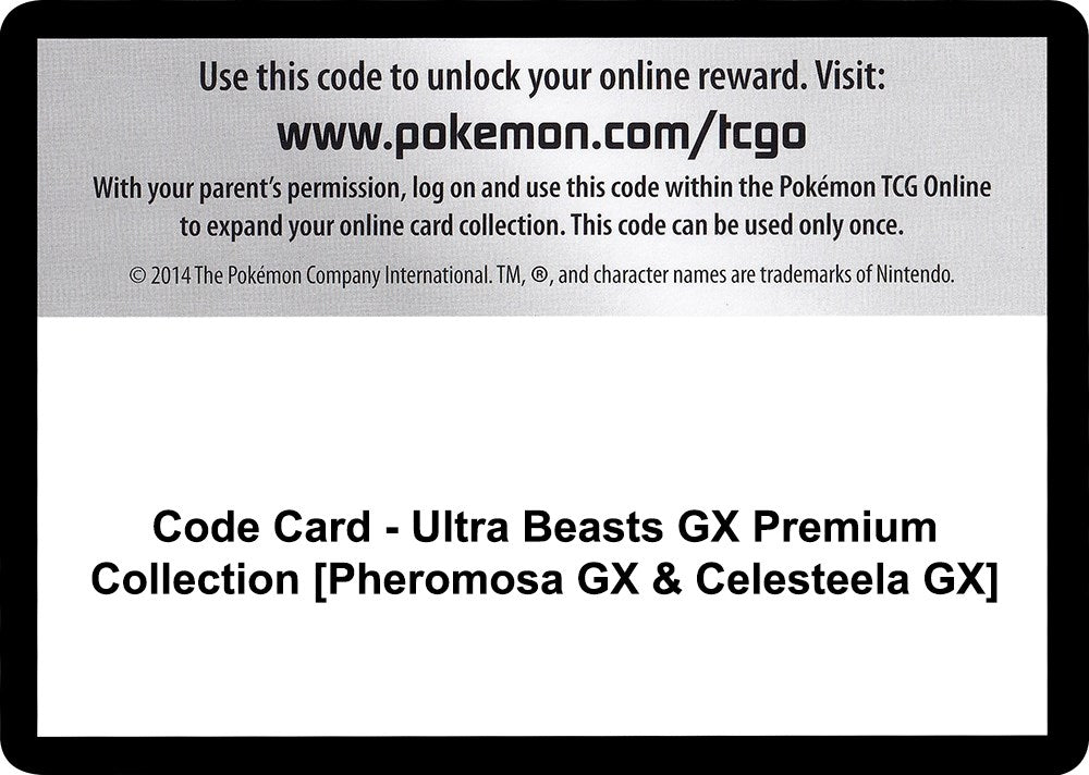 Image for Code Card - Ultra Beasts GX Premium Collection [Pheromosa GX & Celesteela GX] (SM - Crimson Invasion) (SM04) - Pokemon