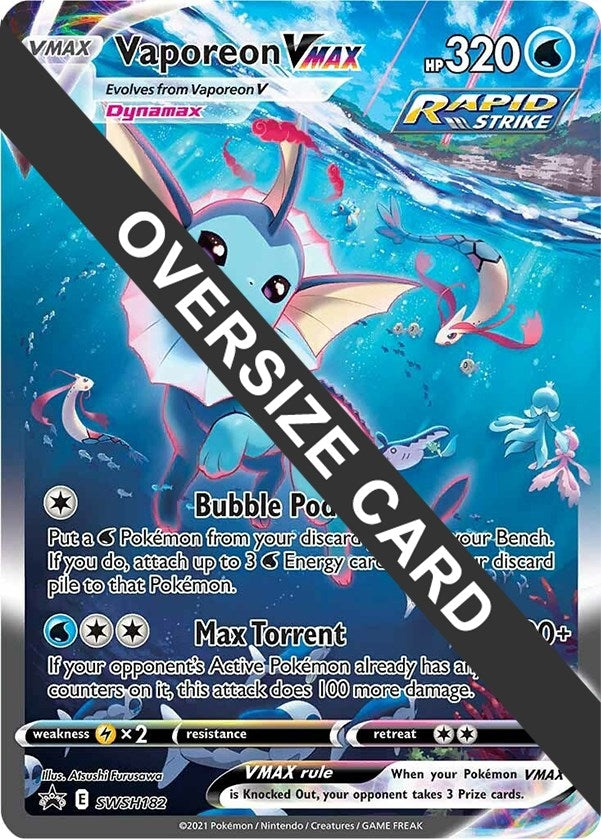 Image for Vaporeon VMAX - SWSH182 (SWSH182) (Jumbo Cards) (PR) - Pokemon