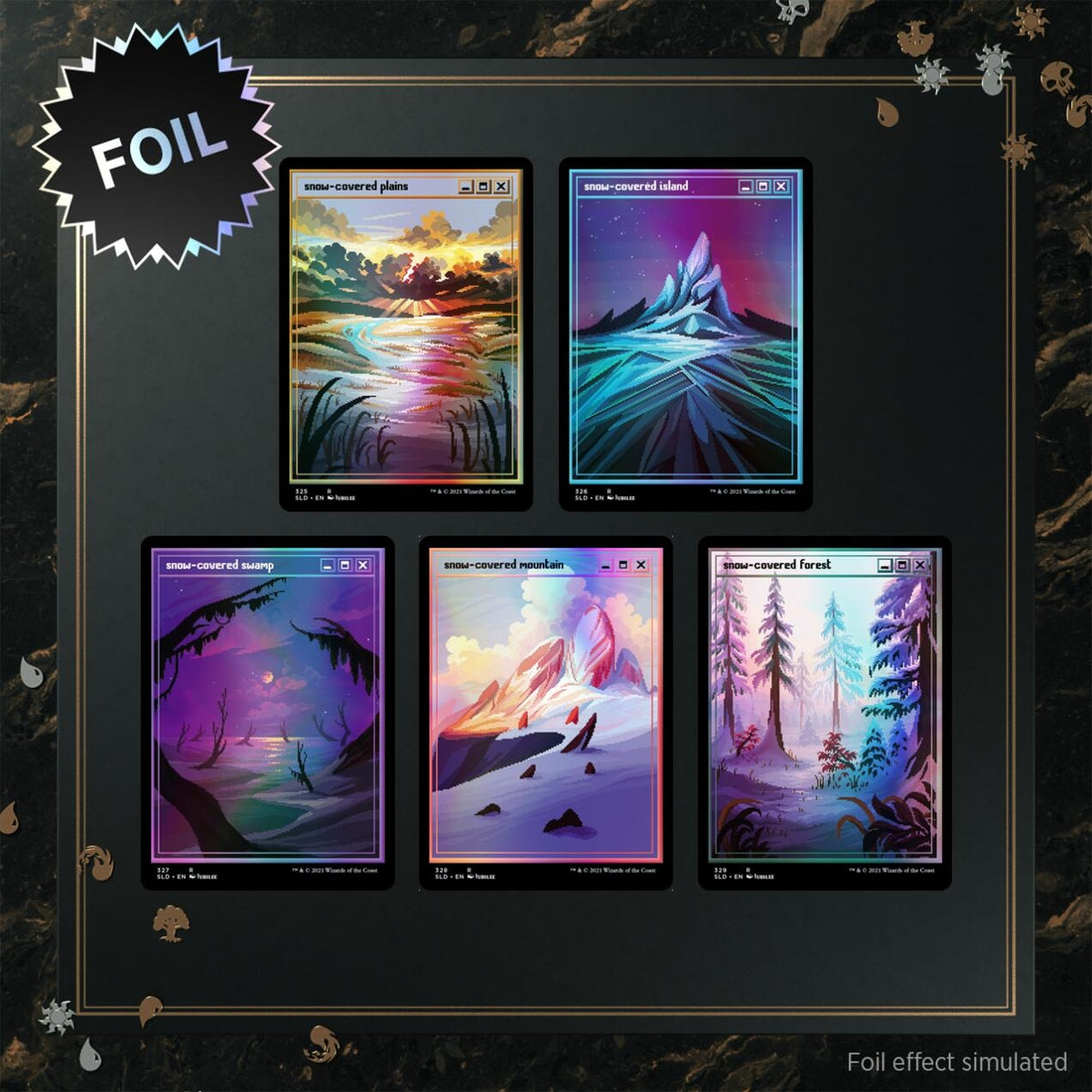 Image for Secret Lair Drop: PixelSnowLands.jpg - Traditional Foil Edition - Magic: The Gathering