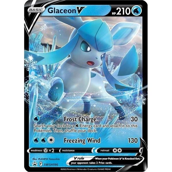 Glaceon V - SWSH196 (SWSH196) (SWSH: Sword & Shield Promo Cards) - PokeBox USA