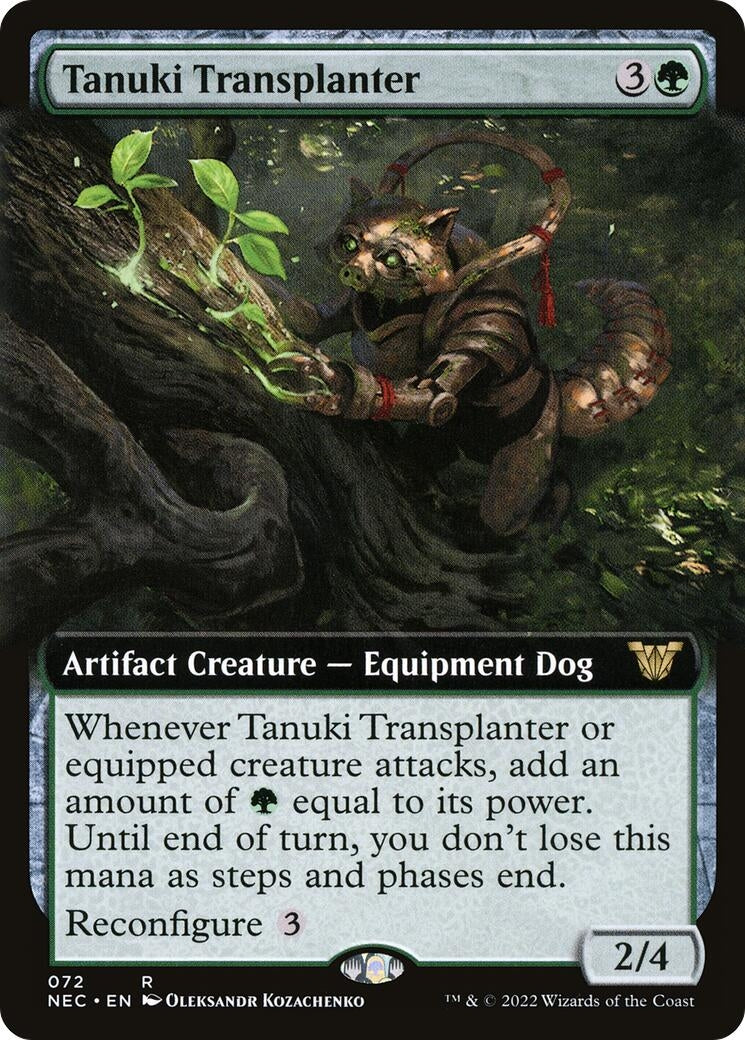 Tanuki Transplanter (Extended Art) (72) (Kamigawa: Neon Dynasty)