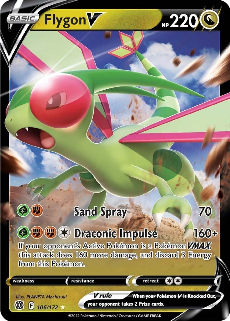Image for Flygon V (106/172) (SWSH09: Brilliant Stars) (SWSH09) - Pokemon