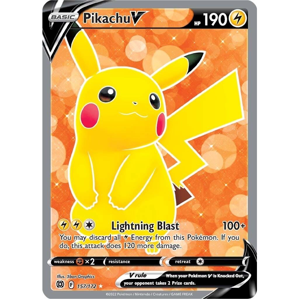 Pikachu V (Full Art) (157/172) (SWSH09: Brilliant Stars) - PokeBox USA