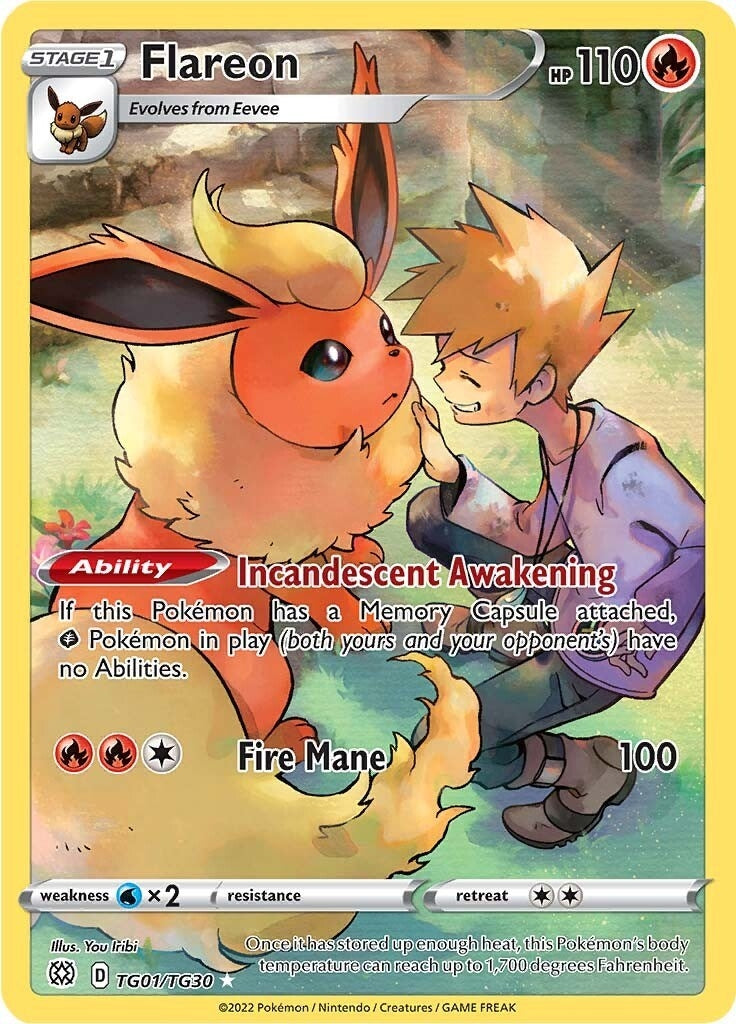 Flareon (TG01/TG30) (SWSH09: Brilliant Stars Trainer Gallery) - PokeBox USA