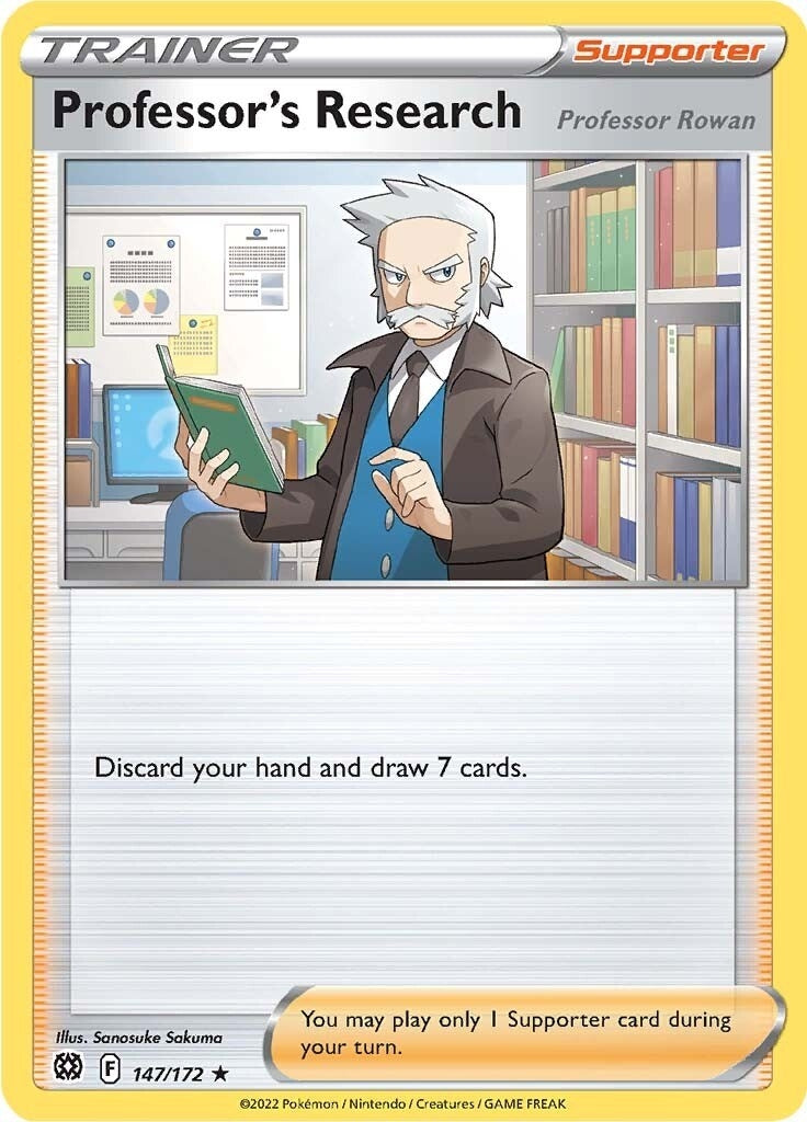 Image for Professor's Research [Professor Rowan] - 147/172 (Non-Holo) (147/172) (Deck Exclusives) (PR) - Pokemon