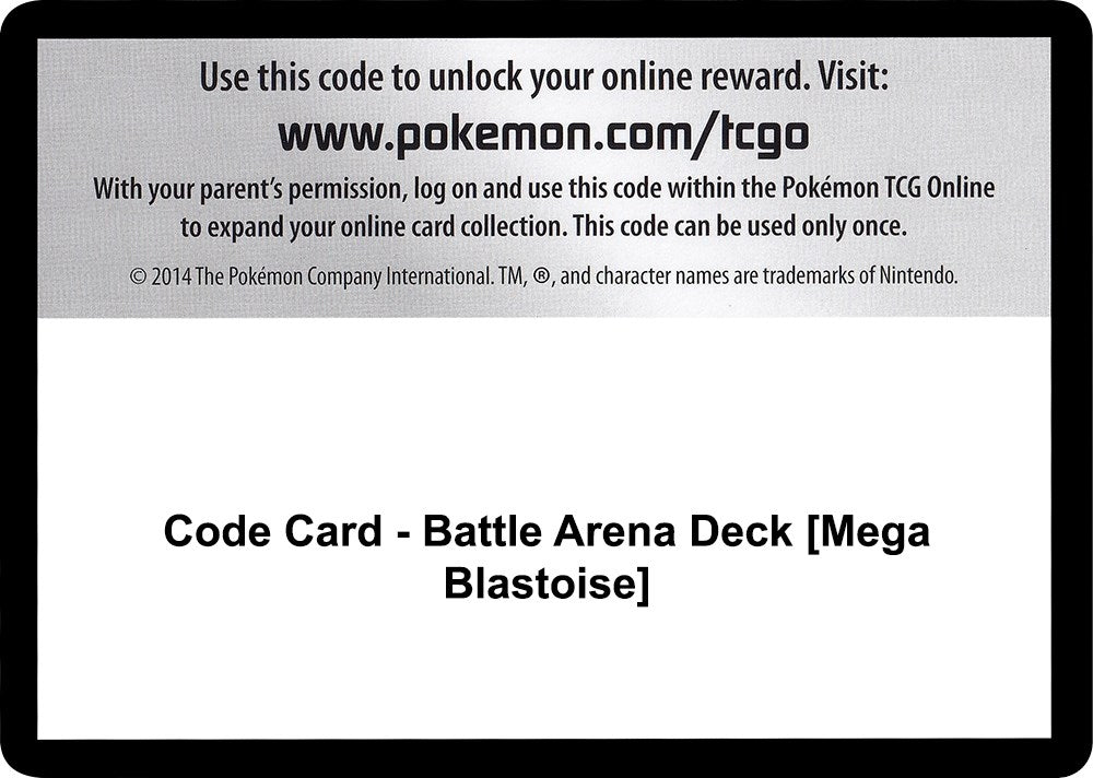 Image for Code Card - Battle Arena Deck [Mega Blastoise] (SM - Celestial Storm) (CES) - Pokemon