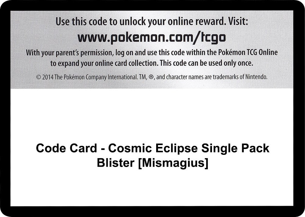 Image for Code Card - Cosmic Eclipse Single Pack Blister [Mismagius] (SM - Cosmic Eclipse) (SM12) - Pokemon