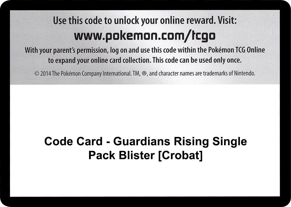 Image for Code Card - Guardians Rising Single Pack Blister [Crobat] (SM - Guardians Rising) (SM02) - Pokemon