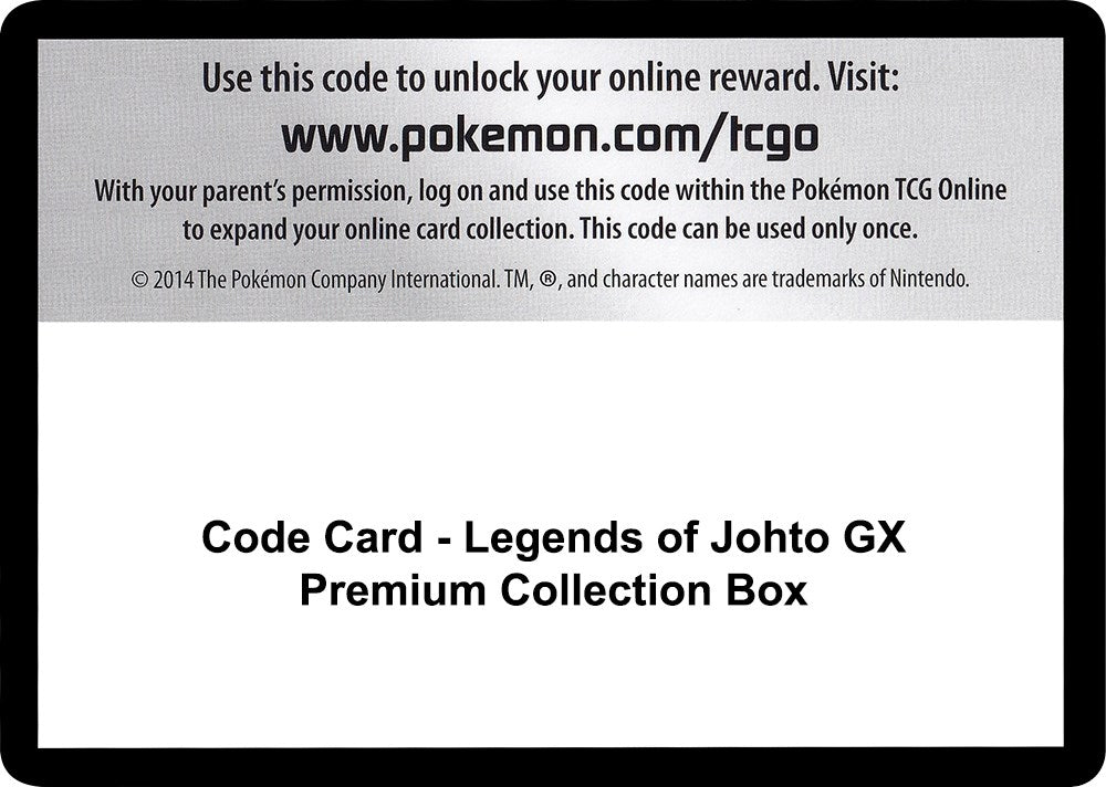 Image for Code Card - Legends of Johto GX Premium Collection Box (SM - Ultra Prism) (SM05) - Pokemon