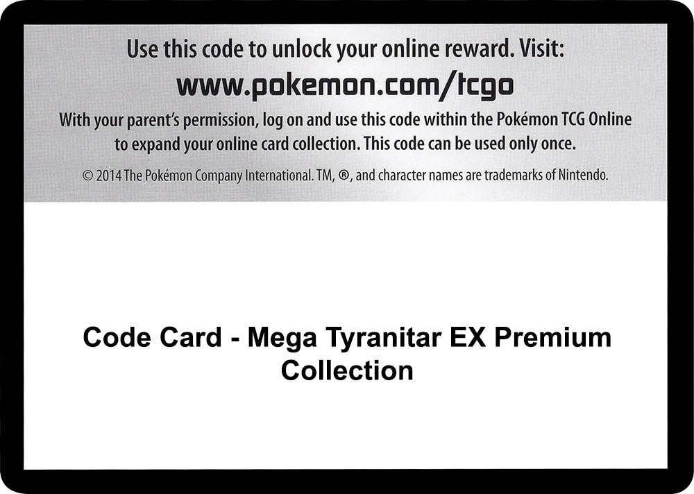 Image for Code Card - Mega Tyranitar EX Premium Collection (SM - Guardians Rising) (SM02) - Pokemon